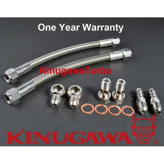 Turbo Water 6AN Teflon Line Kit M14 x 1.5mm Garrett T25 T28 1/2" (12.7mm) Hose