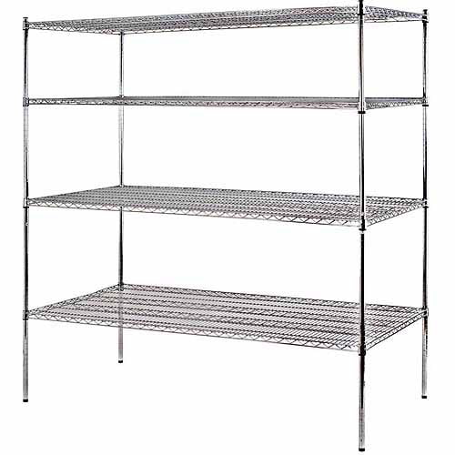 Muscle Rack 72"W x 36"D x 74"H 4Tier HeavyDuty Wire Shelving Unit