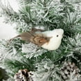 thumbnail image 2 of Northlight Bird with Clip and Feathers Christmas Ornament - 6" - White and Brown, 2 of 5