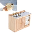 thumbnail image 1 of Fregadero de cocina lavabo de madera de roble ANGGREK Mini Fregadero de baño, 1 of 8