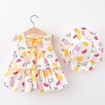 thumbnail image 5 of Coerni Toddler Baby Girls Sleeveless Pineapple Tutu Dress with Sun Hat Summer Outfits Sundress Princess Birthday Party Dress, 5 of 9