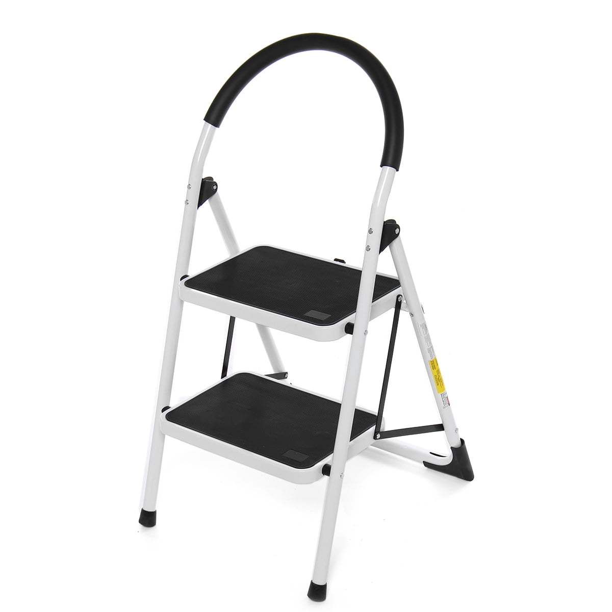 Foldable Antislip 2 Step Ladder Portable Safety Tread Steel Step Stool