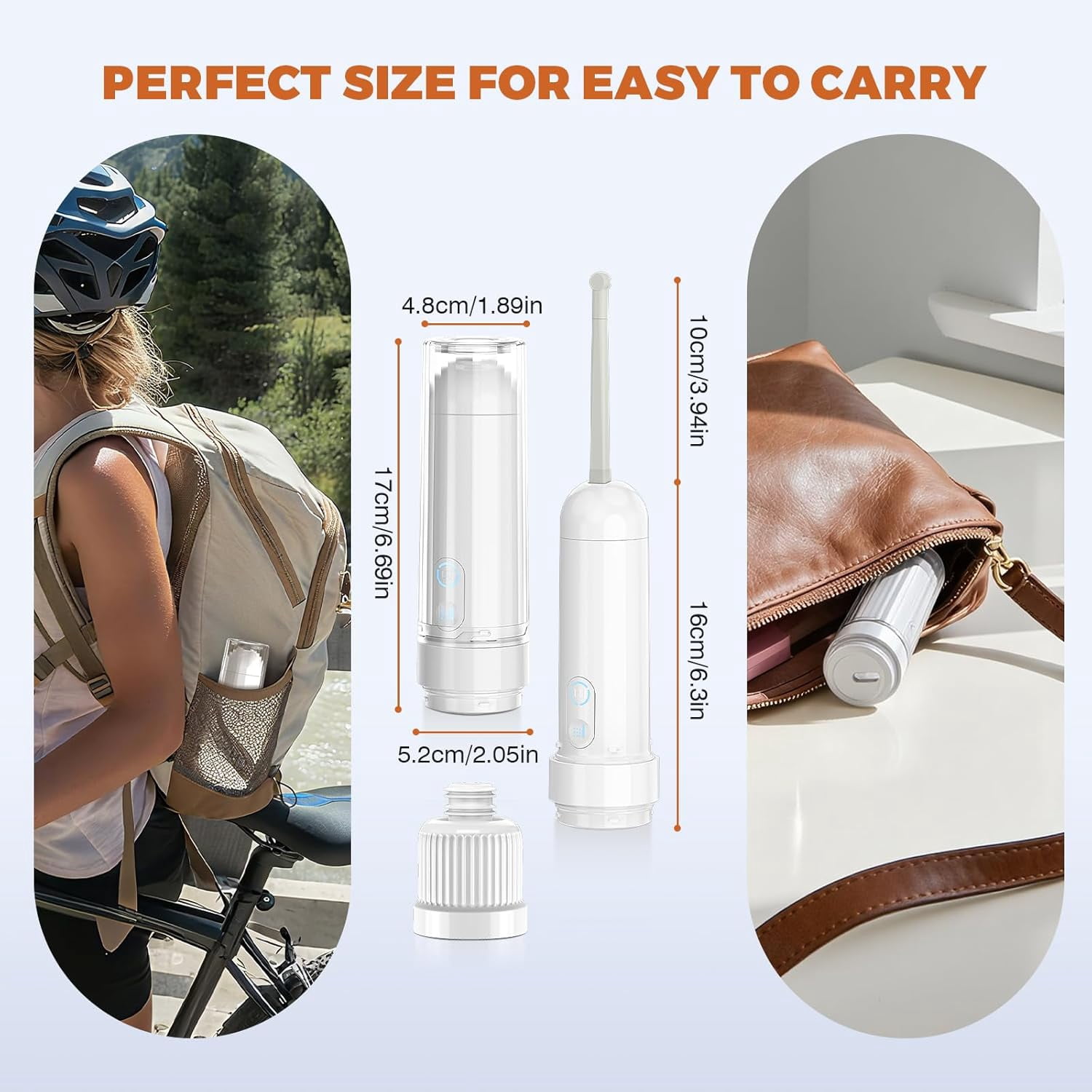 Travel Bidet Portable Rechargeable, Handheld Bidet Sprayer with Water Bottle Adapter, Ideal for Women and Men,3 Spray Modes for Enhanced Personal Hygiene