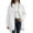 White, variant on Staron Womens Zip Up Hoodie Oversized Casual Hooded Jacket Long Sleeve Solid Loose Lightweight Fall Long Coat Army Green XXL