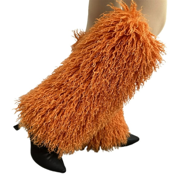 Acahhotxx Women Socks, Women Fall Winter Furry Leg Warmers Calf Socks Cuffs Solid Color Fuzzy Plush Foot Warming