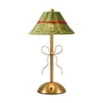 thumbnail image 2 of Woven Shade LED Rechargeable Table Lamp Portable Desk Lamp Warm Light Christmas Bedroom Nightstand Holiday Decor, 2 of 7