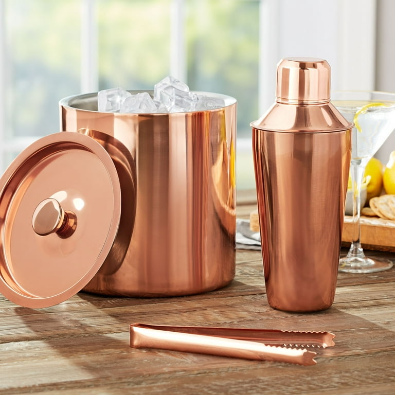 Mainstays 25-Ounce Stainless Steel Cocktail Shaker Copper - Each