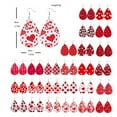 thumbnail image 4 of Guardurnaity Pendientes de cuero con purpurina, gota de agua, colgante para el oído, joyería exagerada para el Día de San Valentín, pendiente colgante Ropa, zapatos y accesorios Miscelánea tipo 4 Guardurnaity AP010056-04, 4 of 6