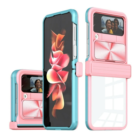 For Samsung Galaxy Z Flip4 360 Full Body Sliding Camshield Phone Case