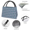 thumbnail image 4 of Yiaed Tulips Flowers Print Lunch box lunch bag Portable Insulated Lunch Box for Women Men Cooler Tote Bag with Front Pocket for Work Picnic Travel, 4 of 6
