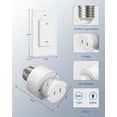 thumbnail image 4 of DEWENWILS 100 Feet RF Range Light Socket to Plug Adapter with Remote, 2 Prong Light Socket Adapter, E26/E27 Light Bulb Outlet Socket Adapter for Porch Patio Garage, No Wiring,  FCC Listed, 4 of 8