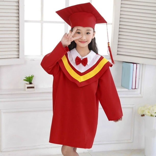 TAIAOJING Kindergarten Preschool Graduation Gown Cap Set Toddler