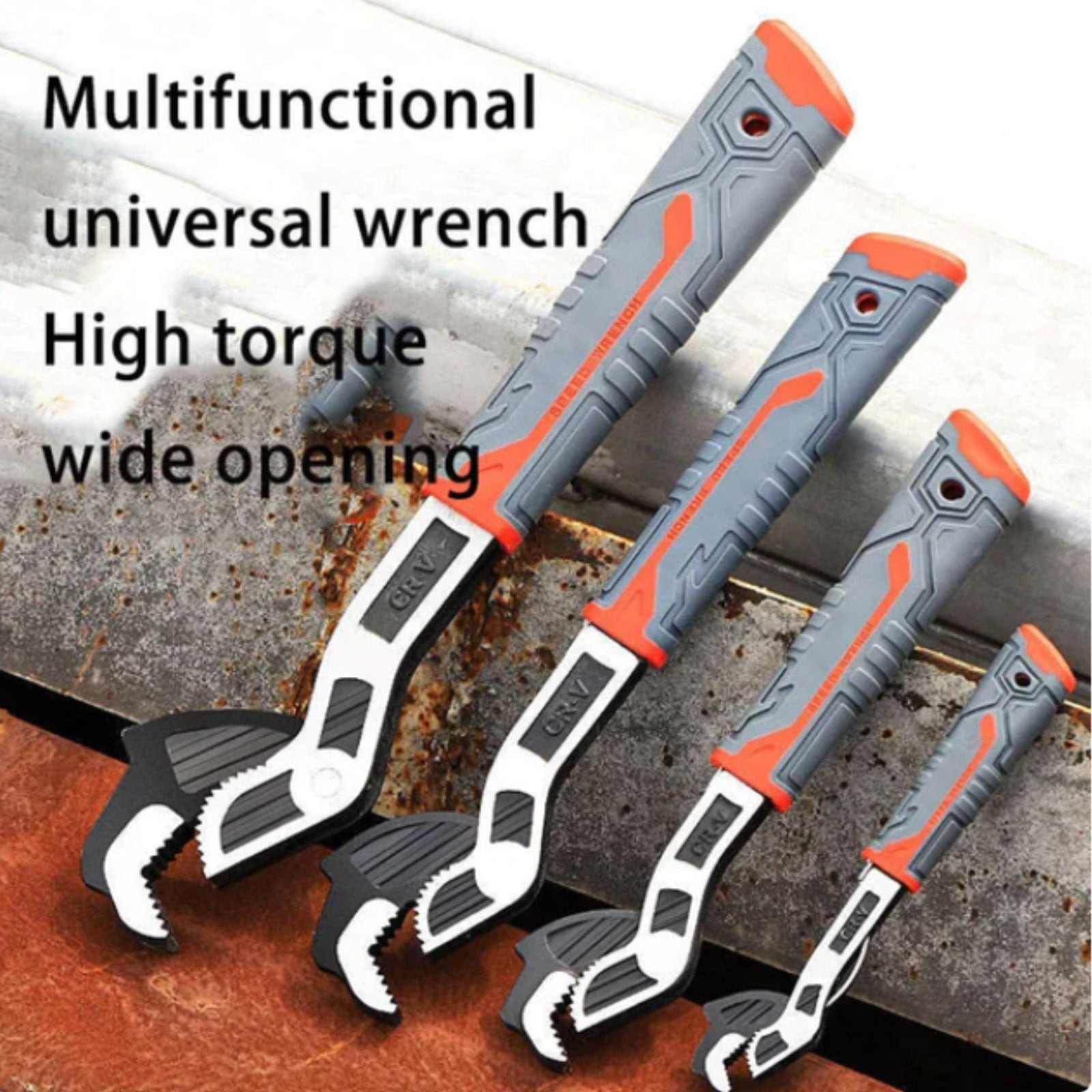 6 Inch Multi-function Universal Wrench Set Self Adjusting Spanner Quick Power Grip Pipe Wrench for Auto Repair and Home Maintenance