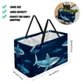 thumbnail image 2 of Shark Large Capacity Reusable Foldable Oxford Cloth Storage Bin - Multipurpose Storage Box, Shopping Bag Organizer, 2 of 7