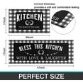 thumbnail image 6 of Black Kitchen Rugs and Mats Sets of 2,Black White Buffalo Plaid Kitchen Decoration Non-Slip Absorbent Kitchen Mats for Sink Waterproof Runner Rug for Laundry Room, 6 of 6