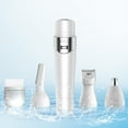 thumbnail image 5 of Rechargeable 5 In 1 Nose And Eyebrow Trimmer Electric Razor Ladies Epilator Hair Removal Instrument (White), 5 of 5