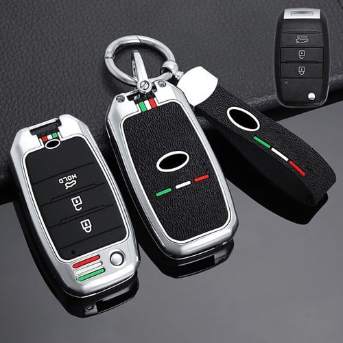 Car Key Fob Cover Case Protector Zinc Alloy Silicone Car Key Case Cover For Kia Ceed Sportage Sorento Niro K3 Rio