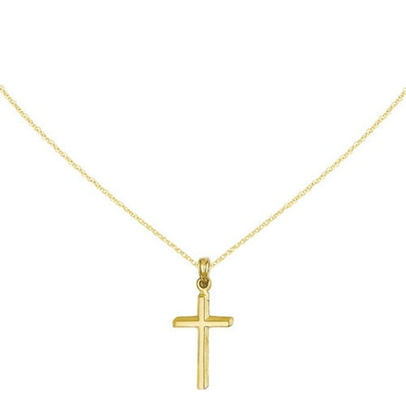 14kt Yellow Gold Polished Cross Pendant