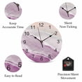 thumbnail image 5 of Wall Clock Pink Ocean Waves Clocks PVC Silent Non-Ticking Battery Operated Decorative Ombre Beach Spray Round Clock for Home Living Room Kitchen Bedroom Office School Wall Decor 14 Inch, 5 of 9