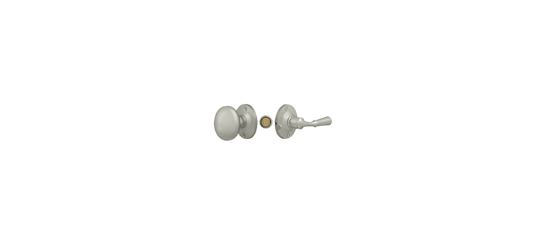 Deltana SDL980U15 Tubular Screen Door Handleset With Round Rosette Satin Nickel