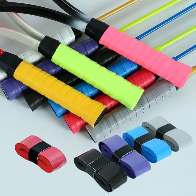 LJNYFDC Tennis Racket Grip Tape Pickleball Grip Tapes 12Pcs Self Adhesive Slip Resistant Super Absorbent Vivid Color Universal Tennis Racket Overgrip