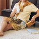 thumbnail image 5 of Balery Farm Corgi German Shepherd Pantalones cortos de pijama de punto de algodón para hombre con cinturilla y bolsillos-3X-Large, 5 of 6