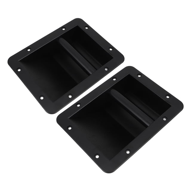 Minkissy 2pcs Rectangular Handles for Speakers Black Plastic Mounting for Subwoofers