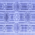 thumbnail image 1 of Ahgly Company Machine Washable Indoor Square Abstract Blue Modern Area Rugs, 3' Square, 1 of 4