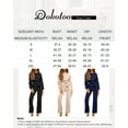 thumbnail image 3 of Dokotoo Women's Wide Leg Jumpsuits Long Lantern Sleeve Crew Neck Rompers Casual Back Keyhole Playsuit with Belt S-XXL, 3 of 4