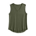 thumbnail image 7 of Horkkom Linen Shirts for Men V Neck Solid Color Sleeveless Shirts Beach Vacation Breathable Tank Tops, S-4XL, 7 of 7