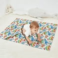 thumbnail image 2 of White Colorful Dinosaurs Pattern Blanket,Comfortable Soft Flannel Throw Blanket,All Season,Warm Lightweight Blankets for Sofa Bed Couch Living Room Chair,30"x40", 2 of 4