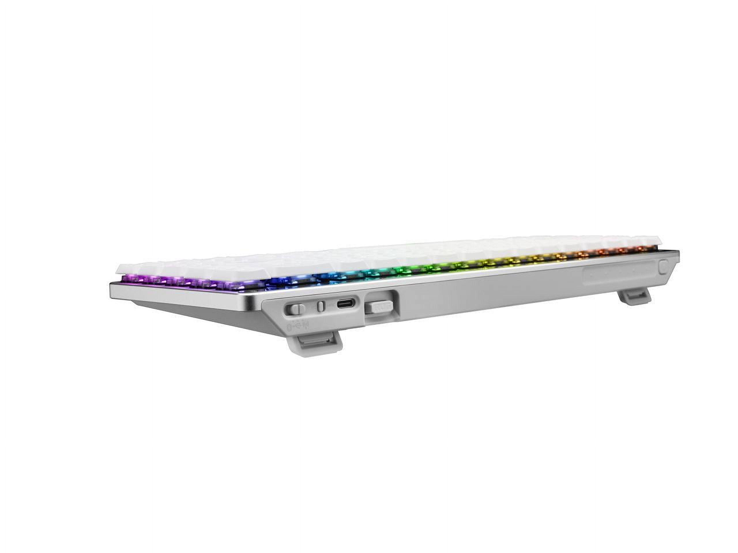 ASUS ROG Falchion RX Low Profile 65% compact wireless gaming keyboard with ROG RX low-profile optical switches, tri-mode connection with ROG SpeedNova and Omni Receiver, MacOS support, White