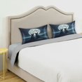 thumbnail image 5 of Dailycode Satin Pillow Case King Silk Pillow Cover for Hair and Skin Envelope Closure Dog Back under Moon 20"x40", 5 of 9