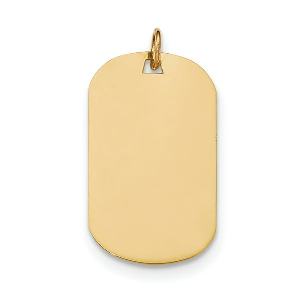 Jewelrypot - 14k Yellow Gold Plain .035 Gauge Engravable Dog Tag Disc ...