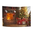 thumbnail image 2 of Harpily Christmas Background Fabric Studio Shot Christmas Pattern Photography Background Blanket, 2 of 4