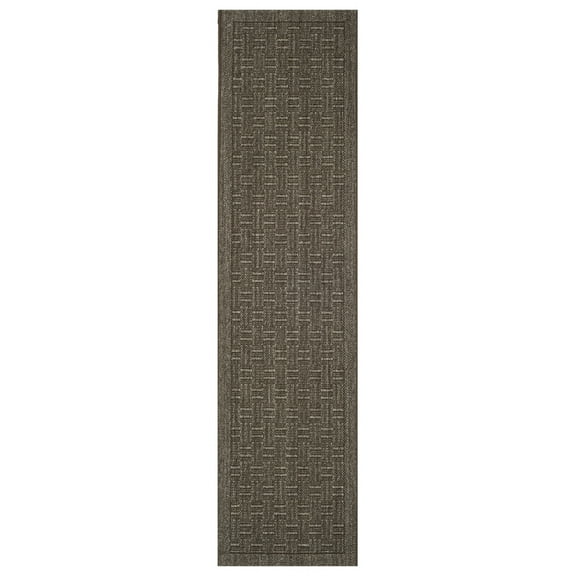SAFAVIEH Palm Beach Kenyon Geometric Runner Rug, Silver, 2' x 8'