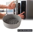 thumbnail image 2 of Silicone Pot Multifunctional Thicken Square Heating Heat Resistant Barbecue Baking Tray Restaurant Tool Pad Stick Air Fryer Liners for Chicken Cake Gray/S, 2 of 6