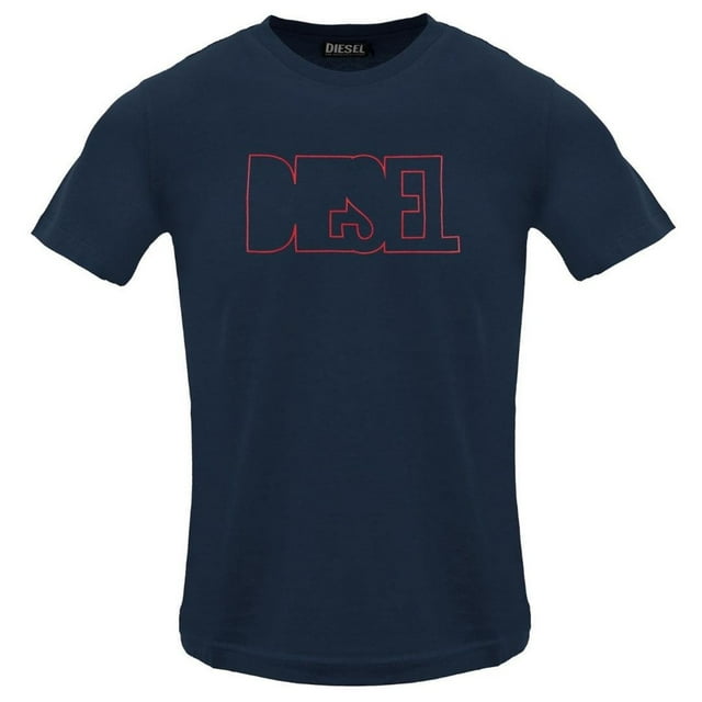 Diesel T-Shirt pour Hommes à Logo et Contour