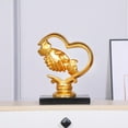 thumbnail image 3 of Escultura de resina Colco Apretón de manos Dorado 19,5x10x20 cm, 3 of 7