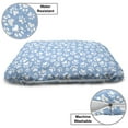 thumbnail image 3 of Paw Print Pet Bed, Animal Themed Pattern with Pet Foot Marks on Blue Toned Background Print, Resistant Pad for Dogs and Cats Cushion with Removable Cover, 24" x 39", Sky Blue and White, by Ambesonne, 3 of 4