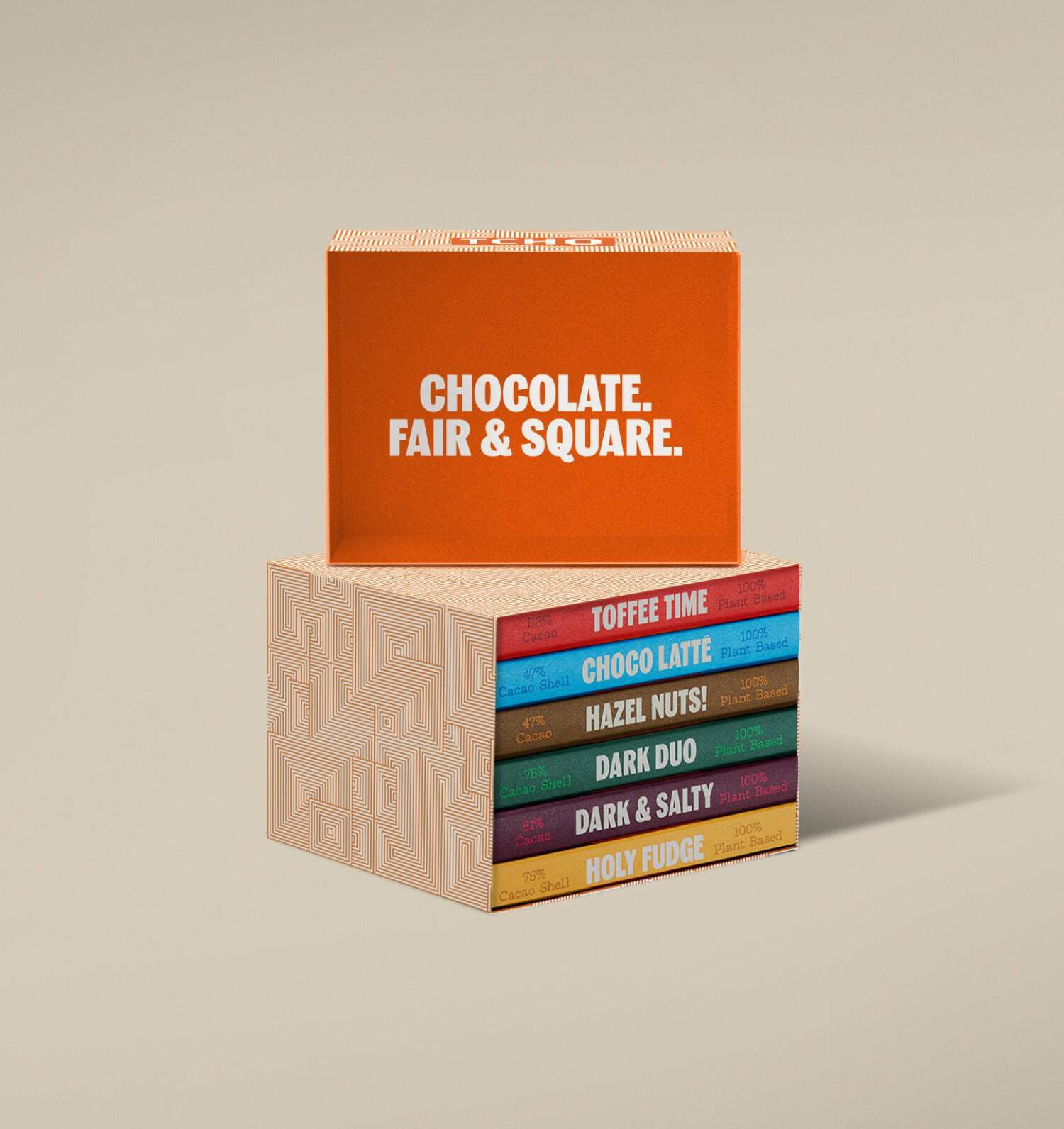 TCHO Organic Dark and Milk Chocolate Gift Box - 100% Plant-Based Handcrafted Pure Cacao Bars - Vegan, Gluten-Free, Soy-Free - Healthy Chocolate Bars Perfect for Gifting - 6 Bars