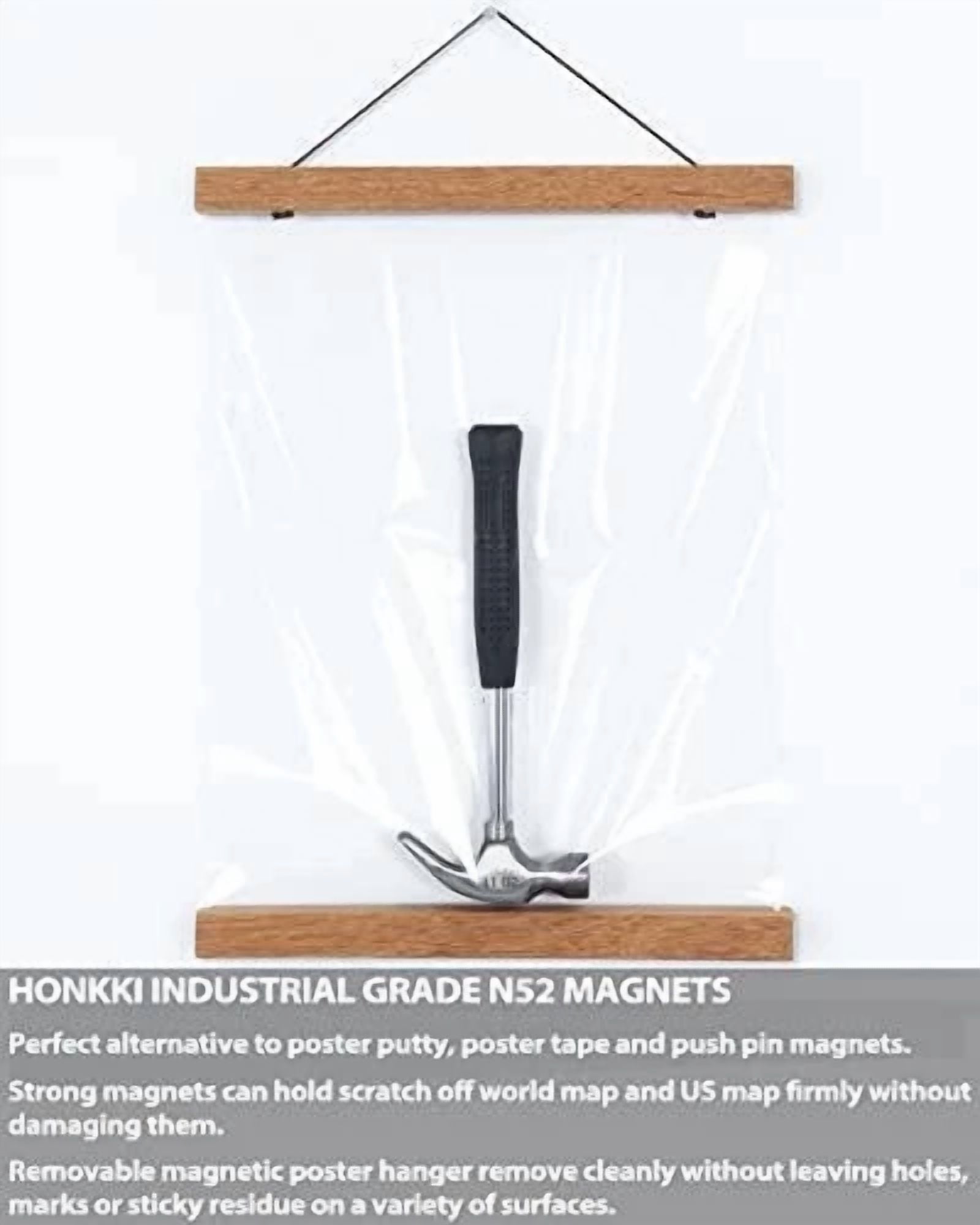 Poster Hanger Magnetic Frames, Strong Magnet, Wood Poster Hanger For Diamond