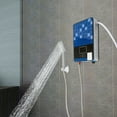 thumbnail image 3 of Anqidi 4500W Electric Instant Hot Water Heater Tankless Boiler LED Digital Display IPX4 Waterproof w/Shower Head, Blue, 110V, 3 of 12