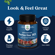Natures Craft 1200mg Berberine Supplement with Ceylon Cinnamon and Milk Thistle, 120 Capsules