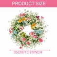 thumbnail image 3 of CHENjy Easter Wreath 35cm Artificial Flowers Speckled Eggs Front Door Decor Spring Ranunculus Daisies Farmhouse Wall Hanger Round Holiday Decoration Welcome Sign, 3 of 5