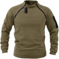 thumbnail image 3 of Suéter suelto de color sólido para hombre, táctico cálido y transpirable para exteriores, 3 of 3