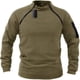 thumbnail image 3 of Suéter suelto de color sólido para hombre, táctico cálido y transpirable para exteriores, 3 of 3