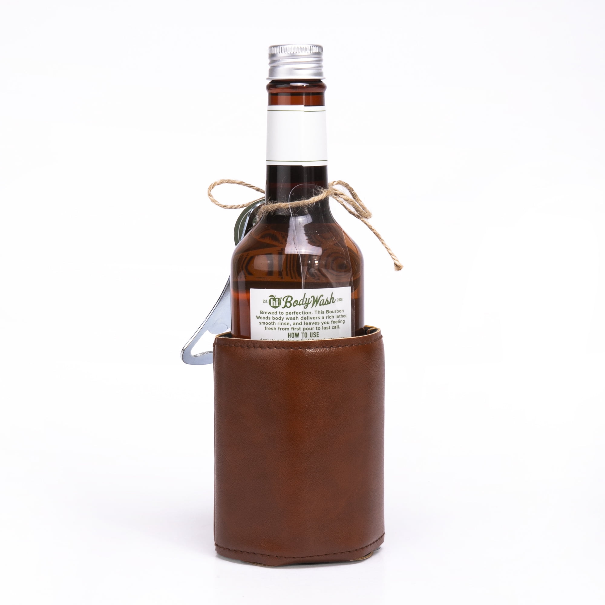 Hi Peach Layne Father's Day Gift Set with Built Dad Tough Needlepoint Beverage Holder and 3-in-1 Vanilla Bourbon Body Wash