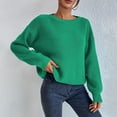 thumbnail image 4 of GigrtiJin Women's Sweater Long Sleeves Causal Crewneck Solid Color Sweaters Warm Comfy Pullover Blouses Tops, 4 of 5