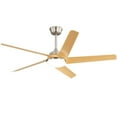thumbnail image 2 of Sofucor 52 Inch Ceiling Fan, Nickel Flush Mount Modern LED Indoor Farmhouse Ceiling Fans with Remote Control, 2 of 9